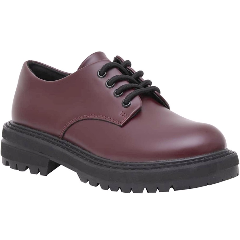 Dune Oxford CASH Maroon Lace Shoes Vegan Leather Size 8.5 New without tags